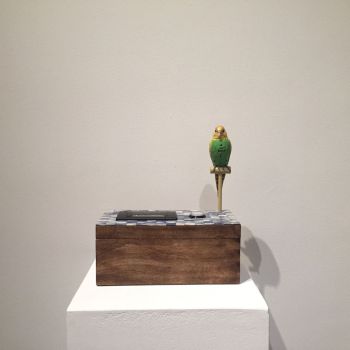 The Fortune Teller, 2015, multimedia installation, 12" x 4" x 12" Beatriz Cortez