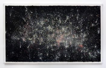 Falling Stars (For Liat), 2015, acrylic on paper, 47 ¾ x 44 ¼ inches Aaron Sandnes