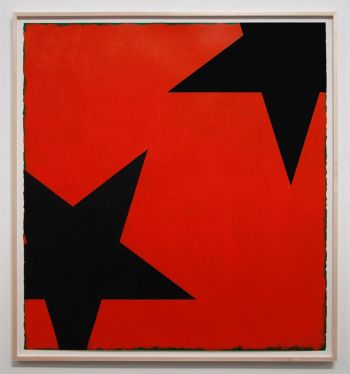 Falling Stars (For Liat), 2015, acrylic on paper, 47.75 in. x 44.25 in. Aaron Sandnes