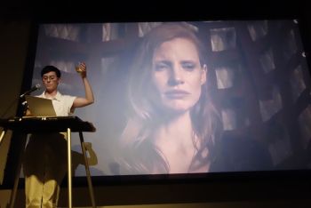 A Tribute to Jessica Chastain; 2015; performative lecture with video projection Maura Brewer