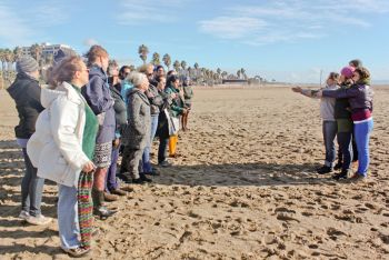 Beyond Control; 2013; performance; Santa Monica Beach-Wash Memorial; Performance series in collaboration with dancers that choreographically embed an analogous and contiguous relationship between damming the flow of a river and tactical constraint and crowd control methods, as exercised by police and military over group protests and public demonstrations. Carolina Caycedo
