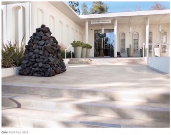 Cairn; 2016; black volcanic lava; 5 ft. x 4 ft. x 4 ft. Beatriz Cortez