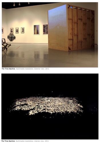 The Time Machine; 2013; multimedia installation; 8 ft. x 6 ft. x 8 ft. Beatriz Cortez