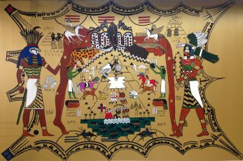 The American Prometheus (Tongvaland); 2016; acrylic on drywall; 12 ft. x 18 ft. Umar Rashid