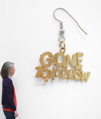 GONE TOMORROW; 2013; aluminum and steel plated in gold and brass; 52 in. x 48 in. x 12 in. Amanda Ross-Ho