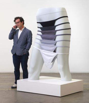 Untitled Sculpture (ONCE YOU GO BLACK); 2015; high density foam with urethane coating; latex paint; 76 in. x 48 in. x 37.5 in. Amanda Ross-Ho