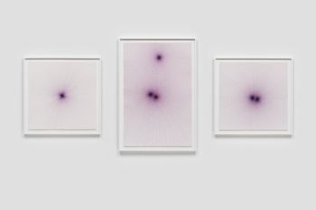 Locked and Loaded (installation); 2013; ink on paper; 26.25 in. x 26.25 in. Aaron Sandnes