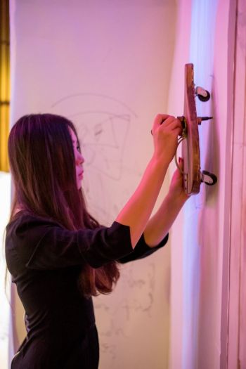 Gifts of the Spirit; 2018; automatic drawing installation Ron Athey
