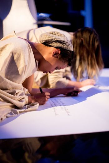 Gifts of the Spirit; 2018; automatic writing-driven installation and opera; writing from memoir topics Ron Athey