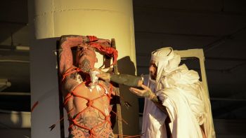 Sebastiane; 2014; performance with the imagined relics from the martyrdom of St. Sebastian Ron Athey