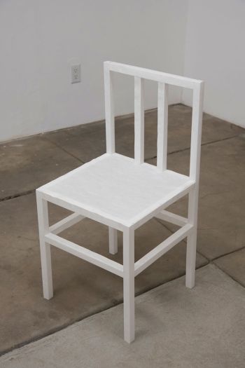 Chair #4; 2018; butcher paper, tape; 32 in. x 16 in. x 16 in. Gary Cannone