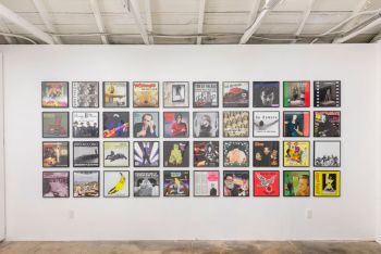 Installation view of Albums by Conceptual Artists; 2015; 40 digital offset prints; 12⅜ in. x 12⅜ in. each Gary Cannone