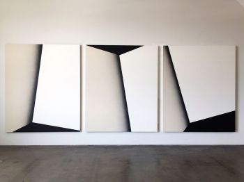 Opening No. 1 - 3; 2016; acrylic on canvas; 72 in. x 60 in. each Tofer Chin