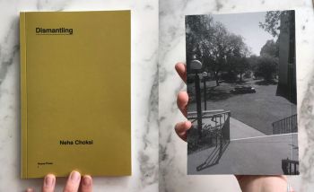 Dismantling; 2018; artist book published by Hesse Press, contributions by Dan Bustillo, Steven Chodoriwsky, Doris Chon, Alice Könitz, Rachelle Rojany, and Anuradha Vikram; 76 pages. Neha Choksi