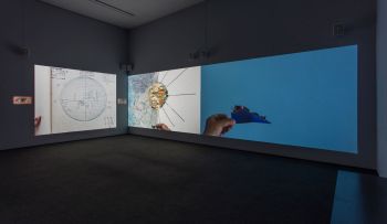 Everything sunbright i) in the womb ii) lives iii) ever rehearsing the end *indirectly; 2018; installation at the Hammer Museum; Los Angeles, CA: 4-channel synched video installation; 26 minutes 12 seconds. Photo: Brian Forrest Neha Choksi