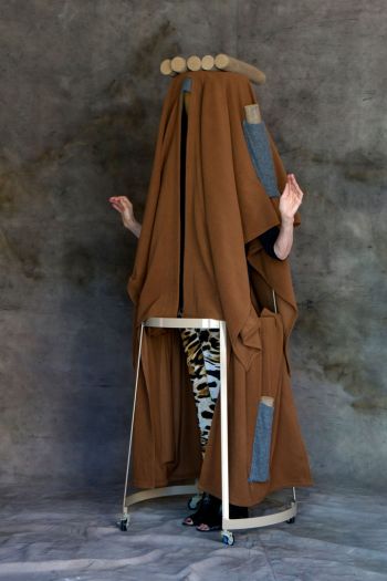 Brown Veil; 2015; steel, fabric, stoneware, fiberglass, resin; 76 ½ in. x 27 2/8 in. x 27 2/8 in. Photo by Ave Pildas Phyllis Green