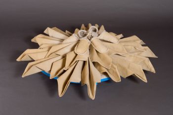 Walking on a Lotus; 2016; fabric, polymer, steel; 14 in. x 48 in. x 48 in. Photo by Ruben Diaz Phyllis Green