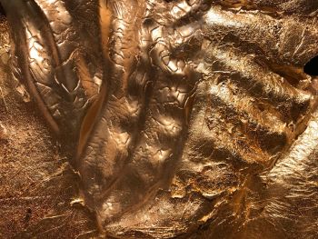 “The Ascension”; 2018; performance; ice sculpture; gold leaf and gold metal pulver Arshia Fatima Haq