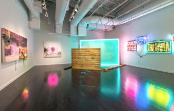 Installation view of America is for Dreamers; 2017; Vincent Price Museum; materials and dimensions vary Patrick Martinez