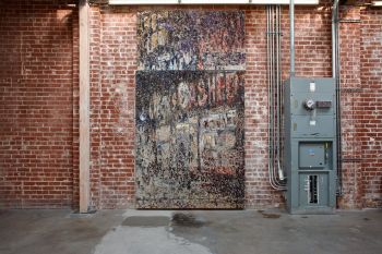 CHECK II CHECK (Installation View); 2017; oil on linen; 138 in. x 75 in. Andy Robert