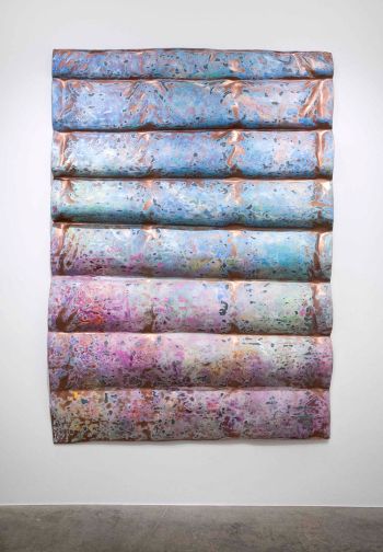 Early Riser (copper awning); 2017; fiberglass, enamel; 81 in. x 58 in. x 9 in. Rosha Yaghmai